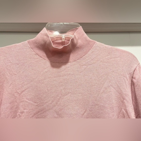 J.Crew Mockneck Silk-Blend Sweater with Ribbed Trim - Pinup Pink - Picture 2 of 10